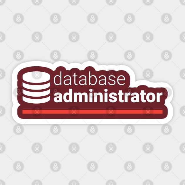 Database Administrator Sticker by codewearIO